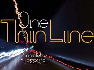 One Thin Line font