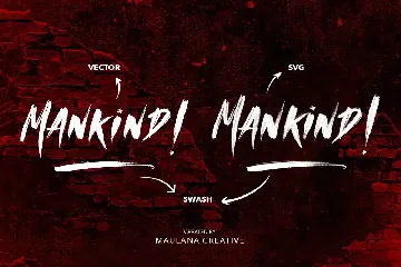 MANKIND - SVG Brush Font