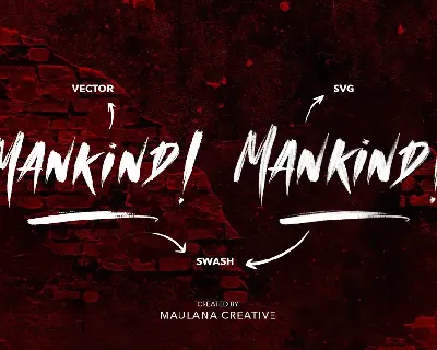 MANKIND - SVG Brush Font