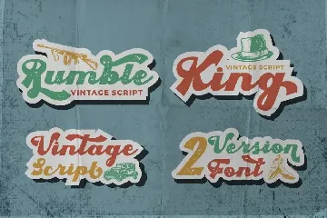 Rumble King - Vintage Script Font