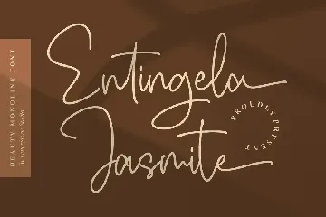 Entingela Jasmite Monoline Font