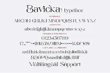 Bavicka - Stylish Ligature Font