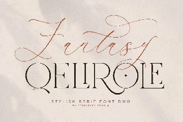 Fantasy Qelirole Font Duo Stylish Serif Font