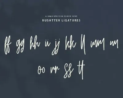 Rushtter Signature Font