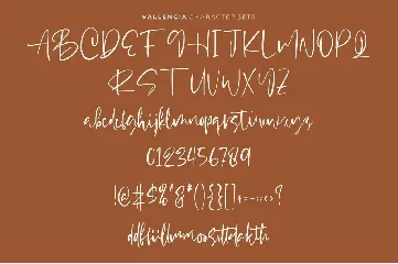 Vallencia â€“ Modern Handwritten font