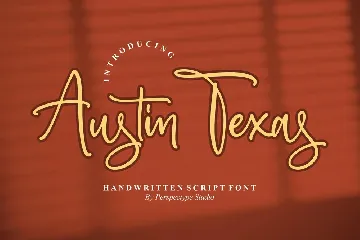 Austin Texas Handwritten Script Font