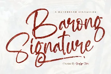 Barong Signature Handbrush Font