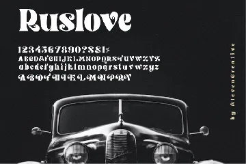 Ruslove Serif Cool font