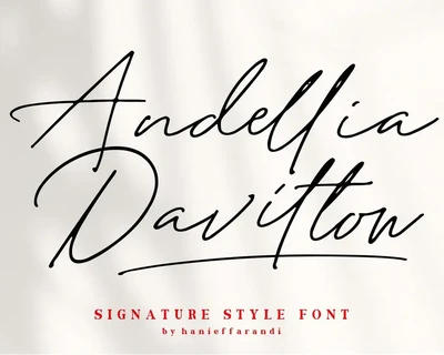 Andellia Davilton - Signature Style Font