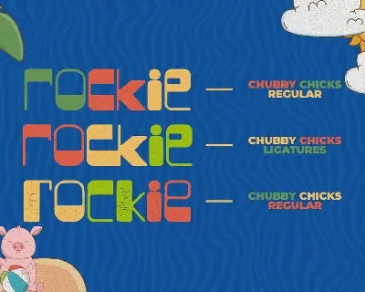 Chubby Piglets - Funky Display Font