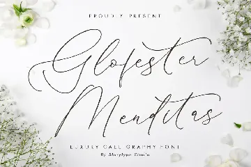 Glofester Menditas Luxury Calligraphy Font