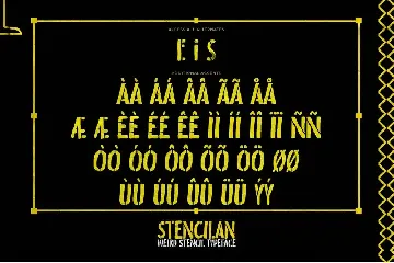 Stencilan - Weird Stencil Typeface font