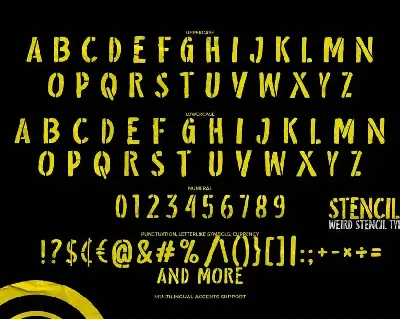 Stencilan - Weird Stencil Typeface font