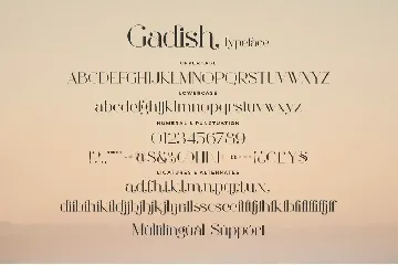 Gadish - Stylish Ligature Font