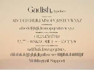 Gadish - Stylish Ligature Font