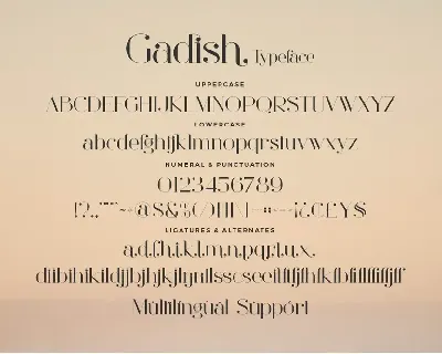 Gadish - Stylish Ligature Font