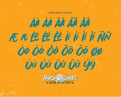 Track Records - Quick Brush Font