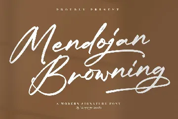 Mendojan Browning Signature Font