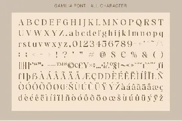 Gamilia - Stylish Serif font