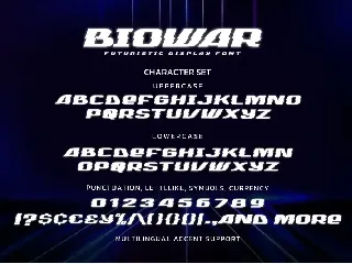 Biowar - Futuristic Display font