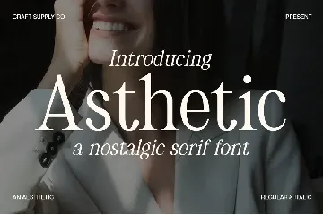 Asthetic - Nostalgic Serif font