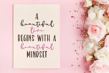 lovely beige - feminine handwritten font