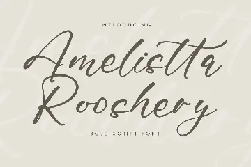 Amelistta Rooshery Bold Script Font