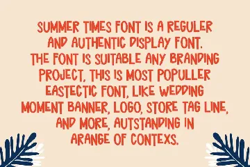 Summer Times font