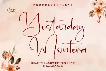 Yesterday Montera Handwritten Font