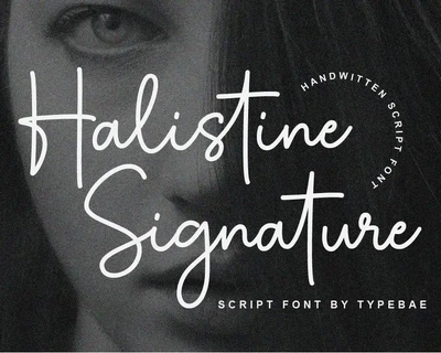 Halistine Signature Font