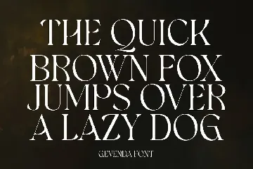 Gevenda - A Display Serif font