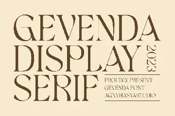 Gevenda - A Display Serif font