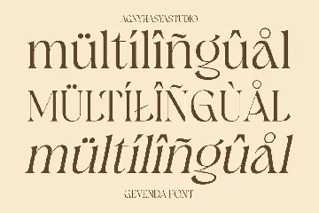 Gevenda - A Display Serif font