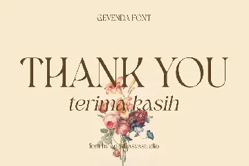 Gevenda - A Display Serif font