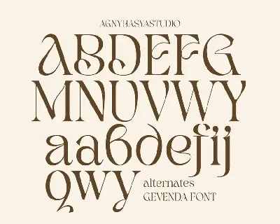 Gevenda - A Display Serif font