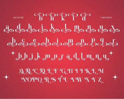 Hubein Kamaru Elegant Ligature Serif Font Typeface