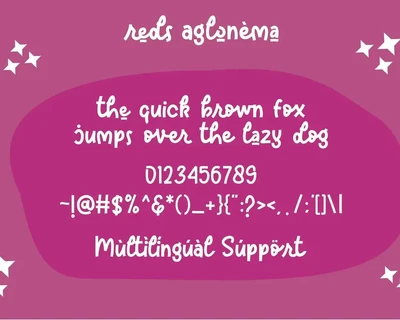 Reds Aglonema font