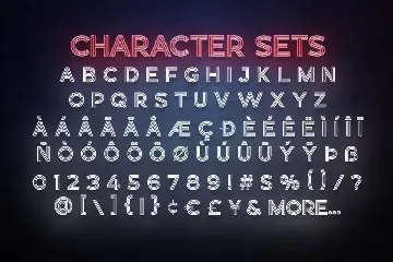 Retrolight - Retro Neon Display font