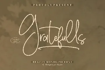 Gratefulls Monoline Font