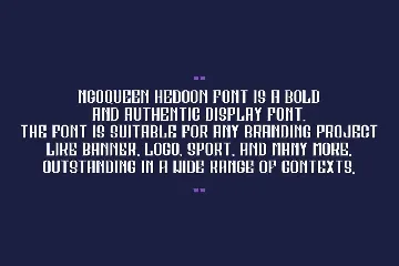 Ngoqueen Hedoon font