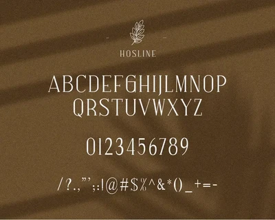Hosline Modern Serif Font Typeface