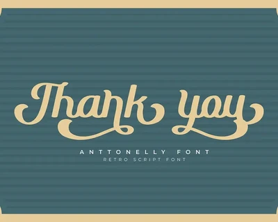 Anttonelly | Retro Script Font