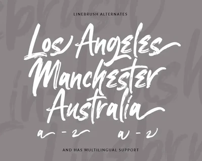 Linebrush - Rough Brush Font
