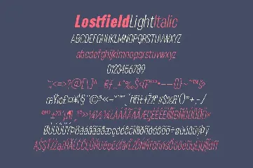 Lostfield Sans Font