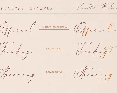 Sweetie Darling font