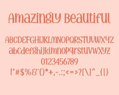 Amazingly Beautiful font