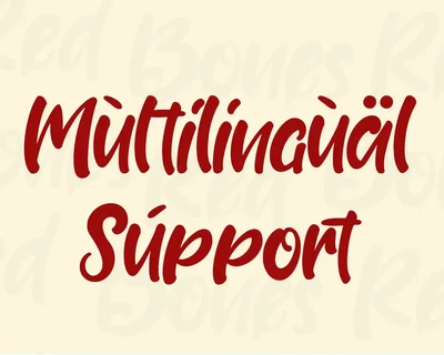 Red bones font