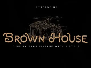 Brown House -  Vintage Typeface font