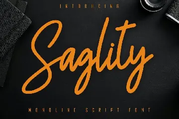 Saglity Monoline Script Font