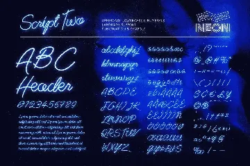 Retro Neon Font - Script Style